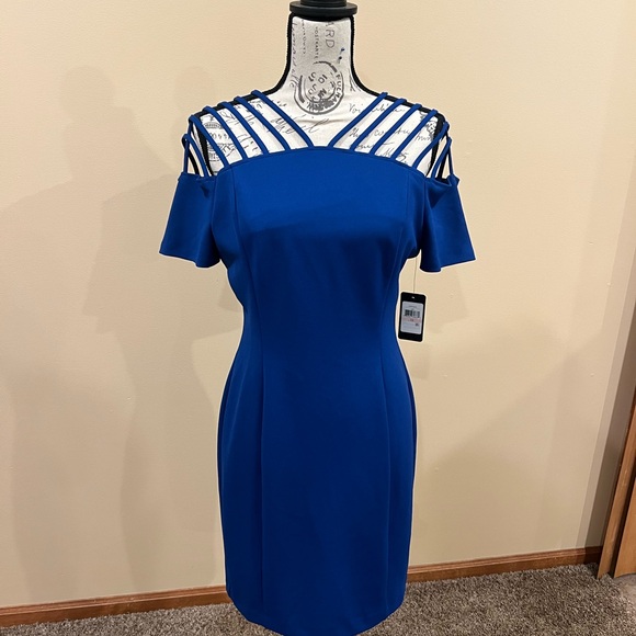 Guess Royal Blue Strappy Mini Dress - Picture 1 of 5